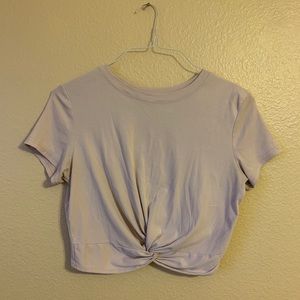 SHEIN light pink tee with knotted detail